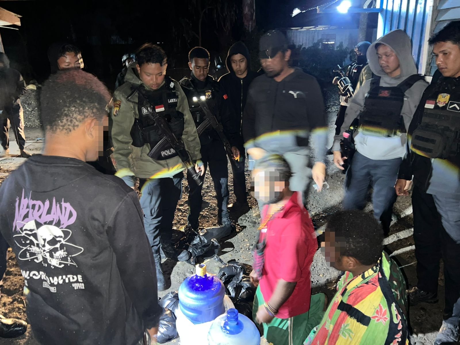 Cegah Gangguan Kamtibmas, Regu Siaga II Polres Jayawijaya Sisir Malam Kota Wamena