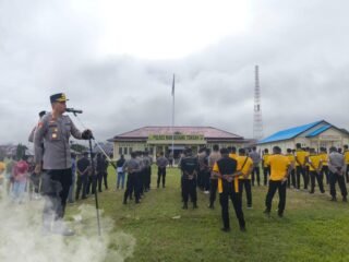 Kapolres Mamberamo Tengah Sampaikan Arahan Presiden Prabowo dalam Apel Pagi
