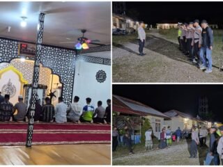 Pengamanan Sholat Tarawih Hari ke-12 di Masjid Al Muhajirin Polres Mamberamo Tengah Berlangsung Aman dan Kondusif