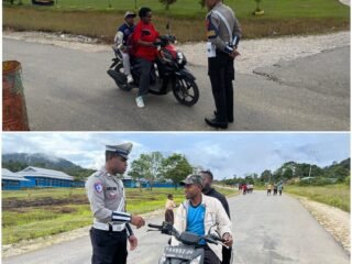 Kasat Lantas Pimpin Strong Point Pagi, Arus Lalu Lintas Tetap Aman dan Tertib