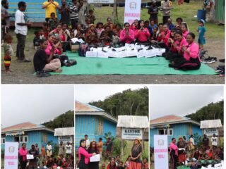 Bhayangkari Polres Mamberamo Tengah Gelar Bhakti Sosial Sambut Lebaran dan Paskah di Desa Seberagulik