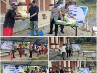 Bazar Pangan Murah Polres Mamberamo Tengah Bawa Kebahagiaan bagi Warga Kobakma