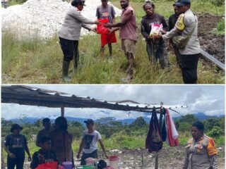 Satuan Binmas Polres Mamberamo Tengah Perkuat Toleransi Lewat Kunjungan ke Gereja Katholik Santo Yusuf Kobakma