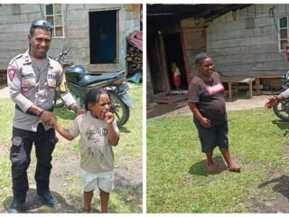 Bhabinkamtibmas Kampung Megambilis Lakukan DDS, Ajak Warga Jaga Keamanan dan Kamtibmas