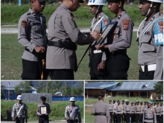 Kapolres Mamberamo Tengah pimpin Upacara PTDH Inabsensia ,Satu Personel Diberhentikan Tidak Hormat