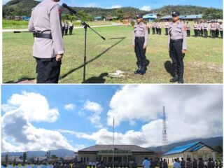Kapolres Mamberamo Tengah Tekankan Disiplin Personel dalam Apel Pagi Senin