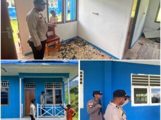 Kapolsek Kelila Pimpin Langsung Pengecekan Kasus Pengerusakan Rumah Guru