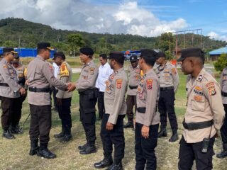 AKBP Muh. Mukabsi Pamit, Pimpin Apel Pagi Terakhir Bersama Personel Polres Mamberamo Tengah