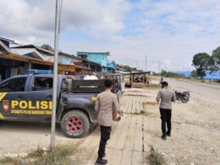 Patroli Rutin, Samapta Polres Mamberamo Tengah Amankan Objek Vital di Kobakma