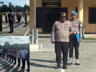 Kabag Log Polres Mamberamo Raya Pimpin Apel Pagi, Tekankan Pentingnya Disiplin Personel