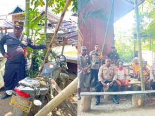 Kabag Log dan Kasat Binmas Polres Mamberamo Raya Kunjungi Polsek Mamberamo Hilir Sekaligus Sambangi Masyarakat Kampung Trimuris