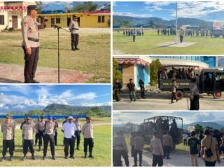 Jaga Kamtibmas Jelang 15 Agustus, Polres Mamberamo Tengah Bersama TNI Gelar Apel Konsolidasi dan Patroli Gabungan