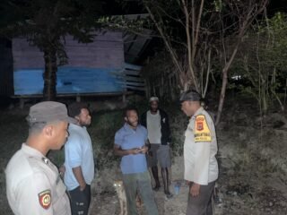 Patroli Malam Polsek Kelila Sasar Pemukiman Warga, Jaga Situasi Kamtibmas Tetap Kondusif