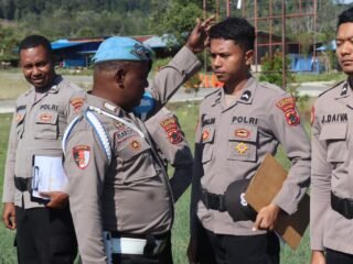Propam Polres Mamberamo Tengah Gelar Gaktiblin, Periksa Sikap Tampang dan Kelengkapan Personel