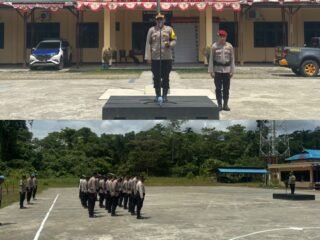 Polres Mamberamo Raya Gelar Hening Cipta, Berikan Penghormatan Terakhir untuk Almarhum Bripka Perkorus Daunema