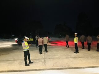 Patroli Malam, Polres Mamberamo Tengah Sisir Sejumlah Objek Vital di Kobakma