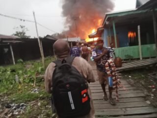 Polres Mappi Dalami Kebakaran di Kampung Khanami Distrik Assue