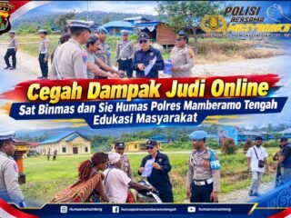 Cegah Dampak Judi Online, Sat Binmas dan Sie Humas Polres Mamberamo Tengah Edukasi Masyarakat