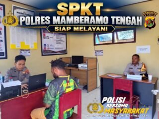 Kedepankan Pelayanan Humanis, SPKT Polres Mamberamo Tengah Layani Pengaduan Kehilangan ATM